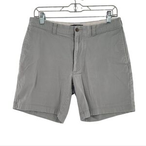 J Crew Mercantile Flex Shorts Mens 31 Gray Chino Flat‎ Front Bermuda 6.5” Preppy